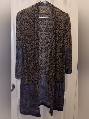 long-line, open-front kimono